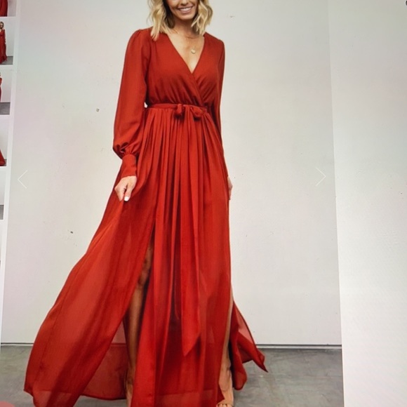 Baltic Born Red Celine Maxi Dress XL - Picture 9 of 10